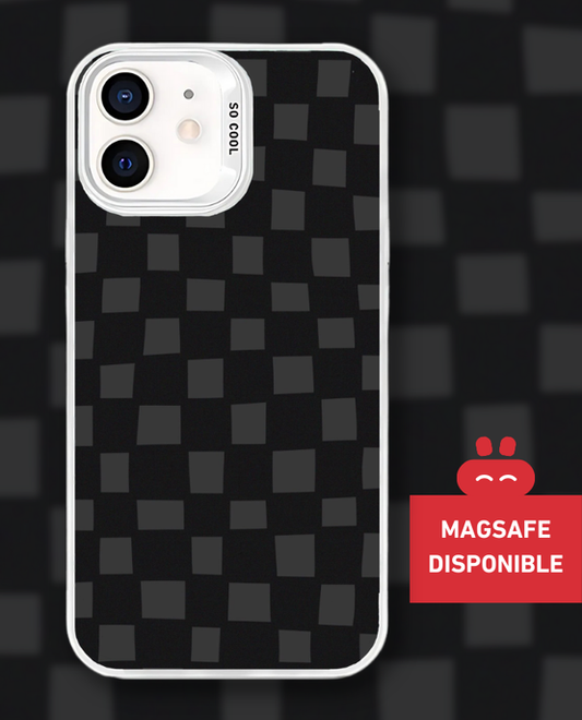 Coque Shiny Dark Grid